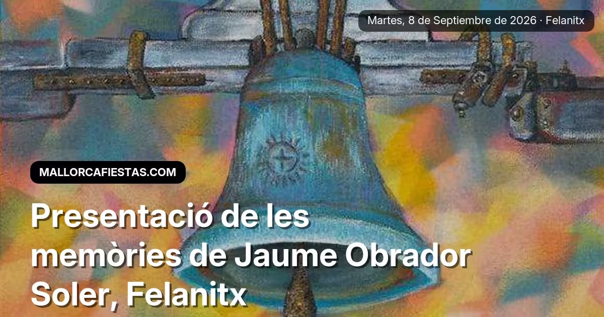 Præsentation af Jaume Obrador Solers erindringer