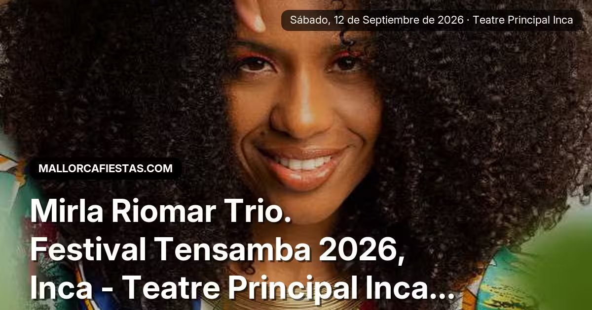 Mirla Riomar Trio. Festival Tensamba 2026
