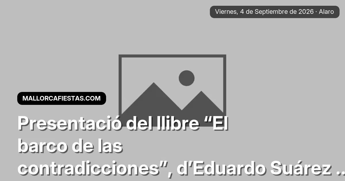 Präsentation des Buches „El barco de las contradicciones“ von Eduardo Suárez del Real Aguilera