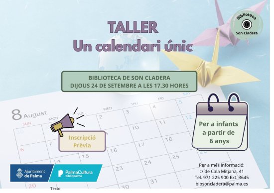 "Un calendario único", a cargo del personal bibliotecario