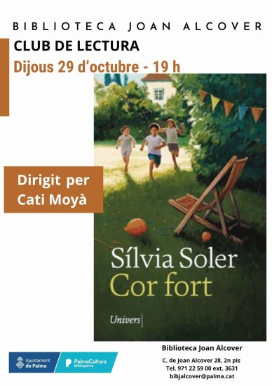Club de Lectura sobre Cor fort, de Sílvia Soler, coordinado por Cati Moyà