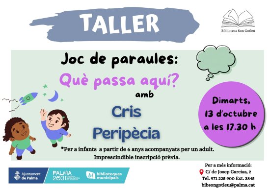 Juego de palabras: “¿Qué pasa aquí?”, con Cris Peripècia