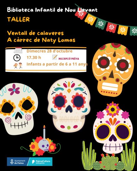 Taller: “Abanico de calaveras”, con Naty Lomas