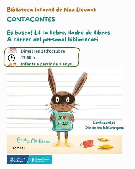 Wanted! Lili, the book-stealing hare, by the library staff