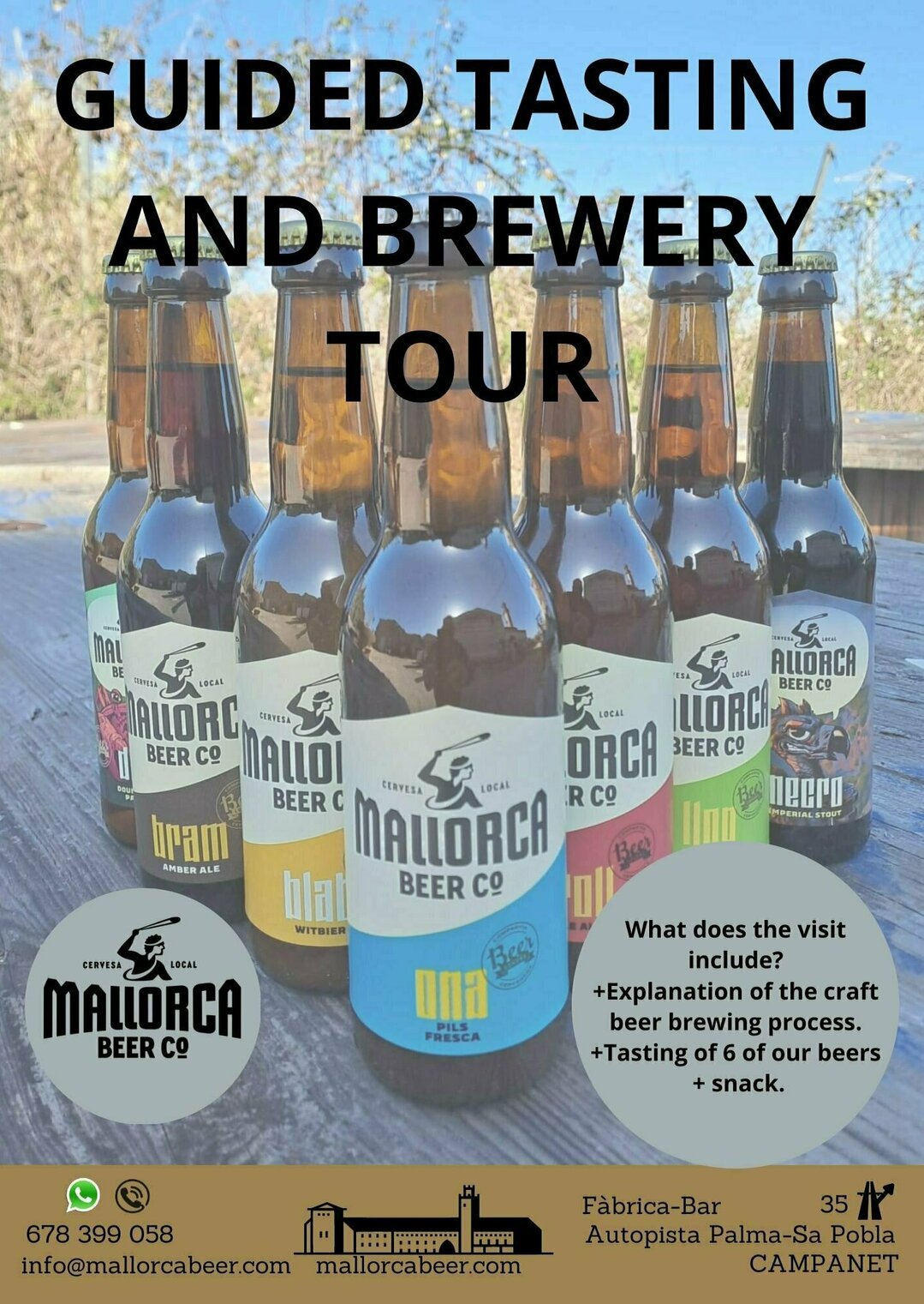 Guided tasting and brewery tour