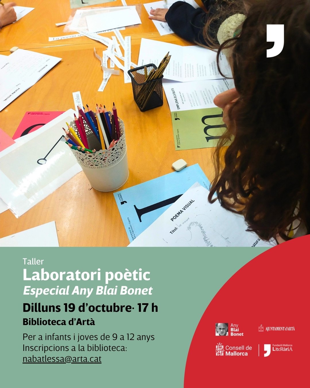 Poetisk workshop. Særligt for Blai Bonet-året