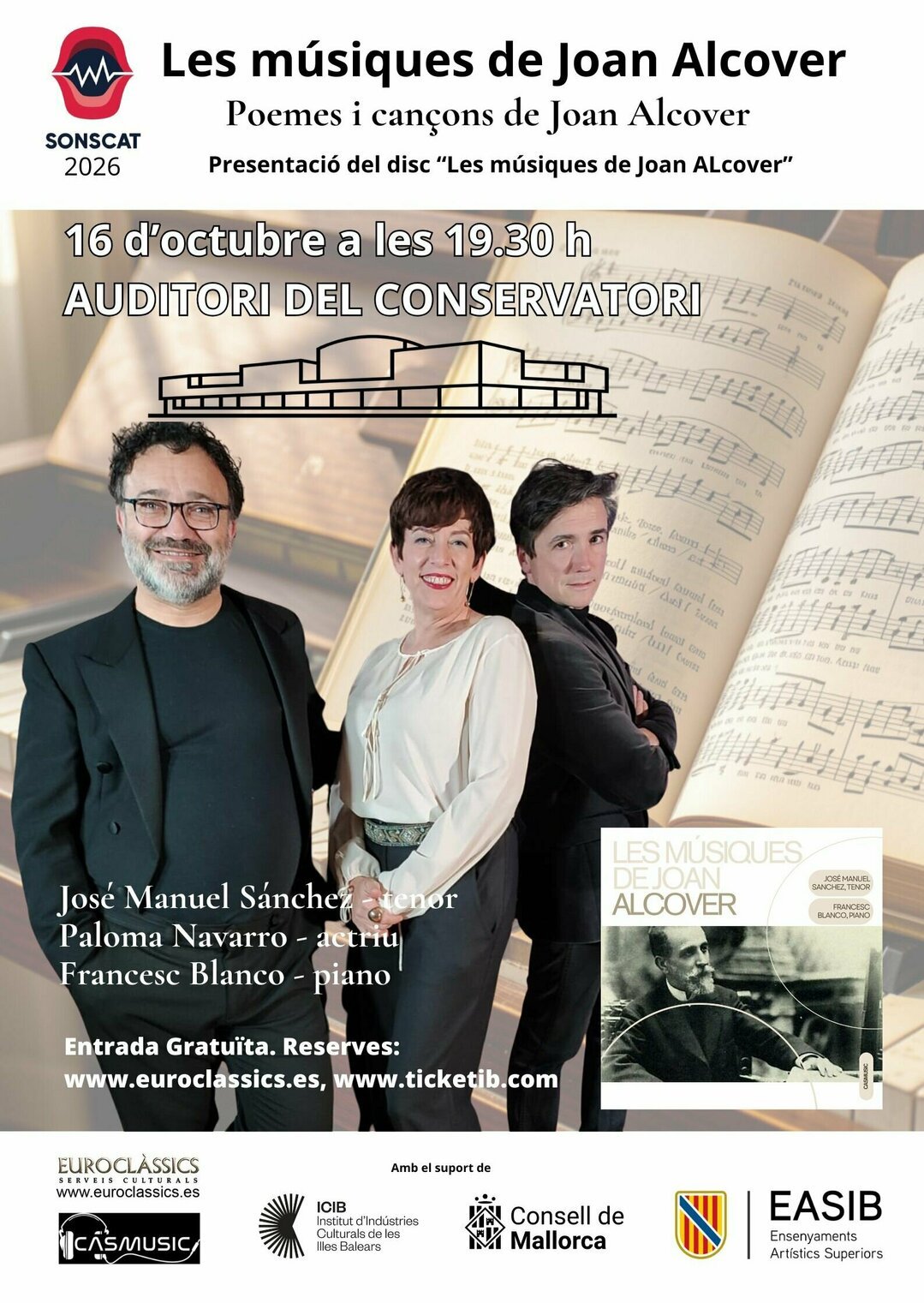 Las Músicas de Joan Alcover en el Conservatorio