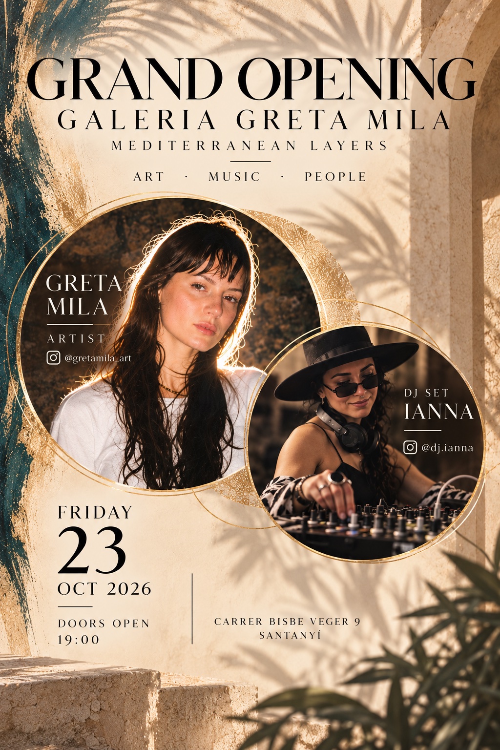 Inaugurazione della Grande Galleria GRETA MILA a Santanyi