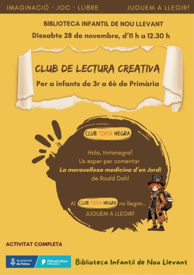 Club de lectura infantil amb Club Tinta Negra