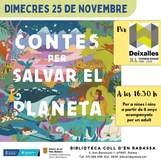 “Contes per a salvar el planeta”, amb la Fundació Deixalles