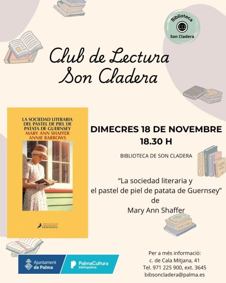 La sociedad literaria y el pastel de piel de patata de Guernsey, de Mary Ann Shaffer, a cargo del personal bibliotecario
