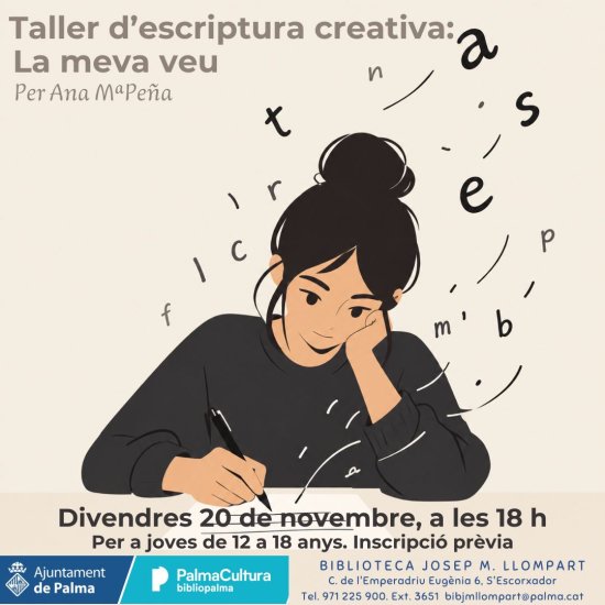 Escritura creativa para jóvenes: “La meva veu”, con Ana Mª Peña