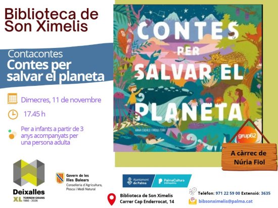 “Contes per a salvar el planeta”, amb Núria Fiol