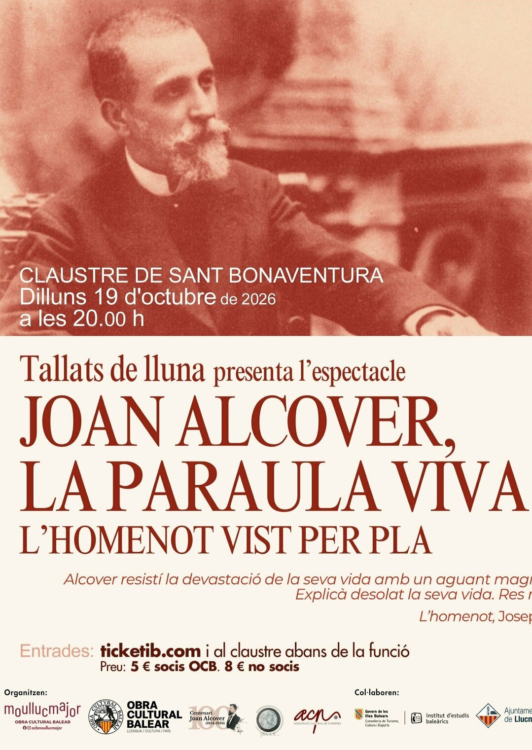 Joan Alcover, la parola viva. L'omaggio visto da Pla