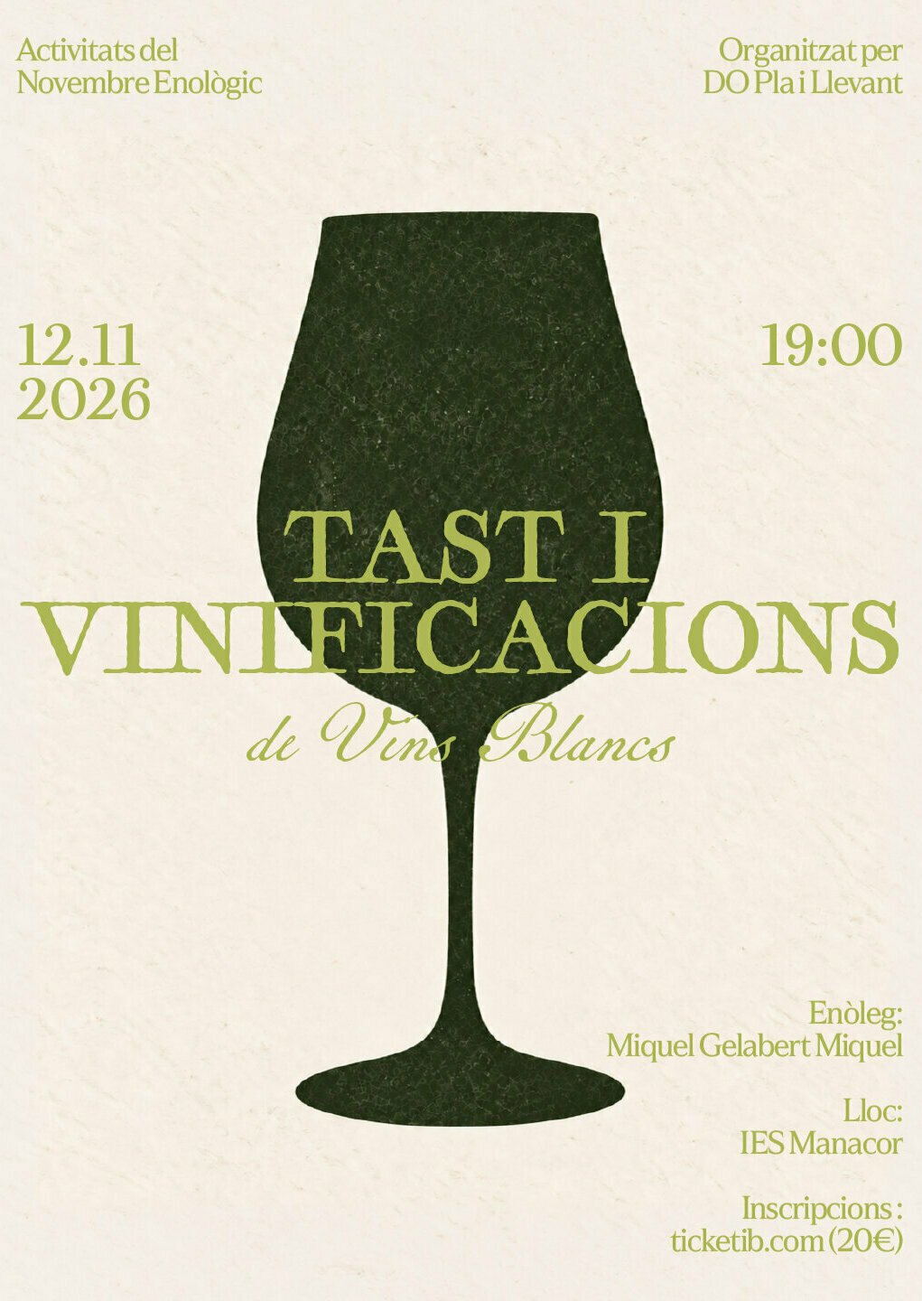 Dégustation et vinifications de vins blancs - Novembre œnologique 2026