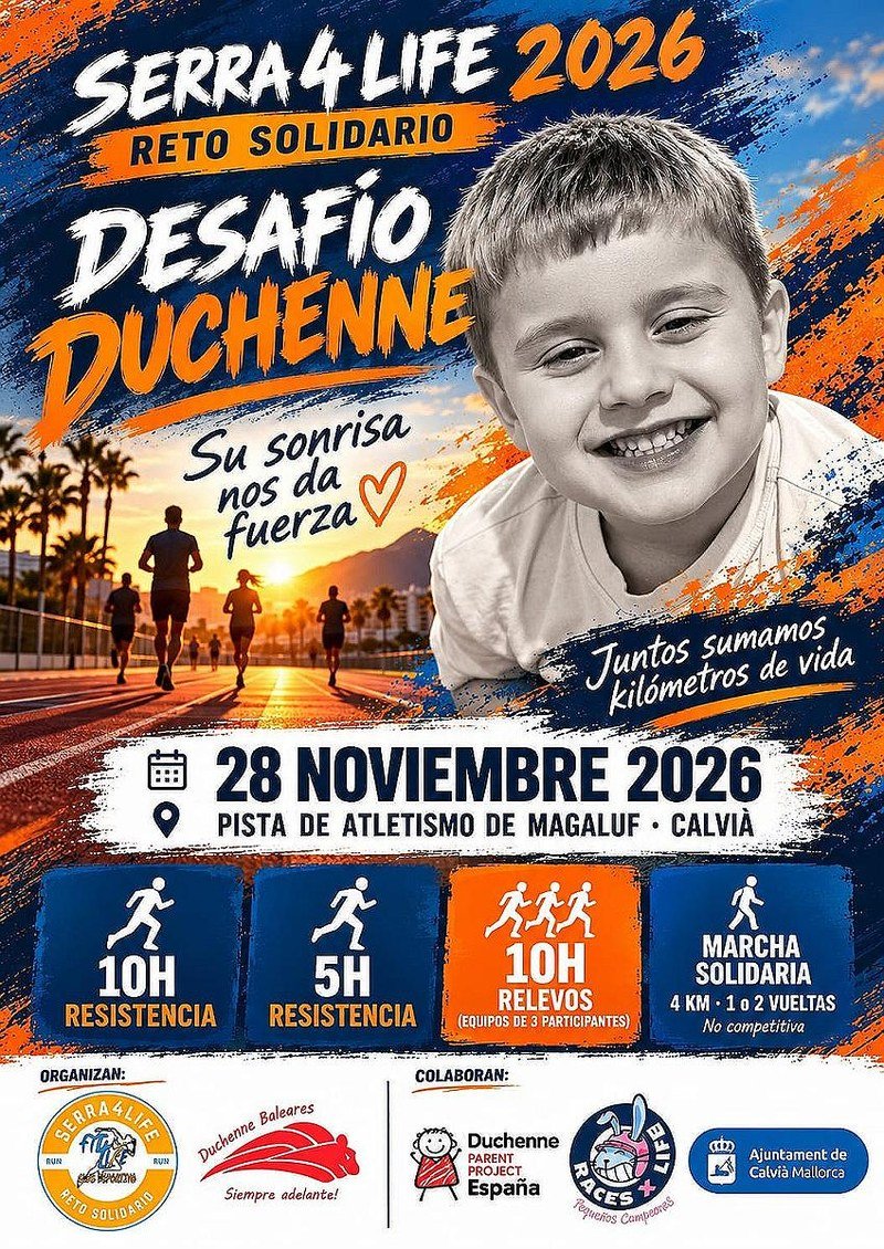 Serra 4 Life 2026: sfida solidale Desafío Duchenne