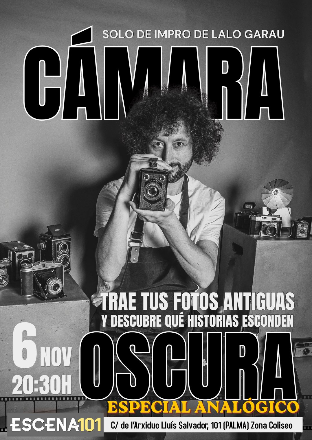 Camera oscura: speciale analogico, improvvisazione di Lalo Garau con musica dal vivo