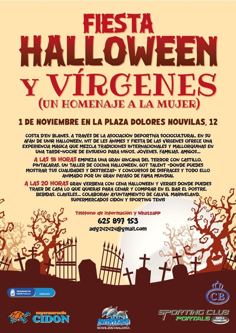 Halloweenfest og Jomfruer - Costa d'en Blanes