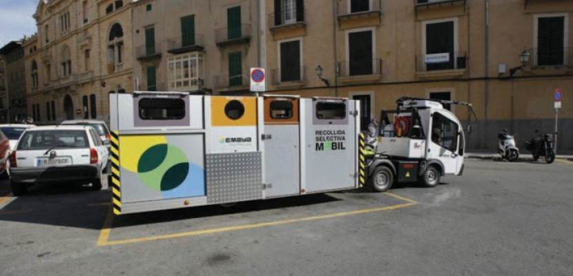 Contentores móveis de reciclagem de Mallorca